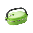 Stainless Steel Lunch Box Food Container Tiffin Round Carrier Green Orange