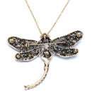 Wedding dress Valentine dragonfly clear pendant brooch Birthday gift green L9K5