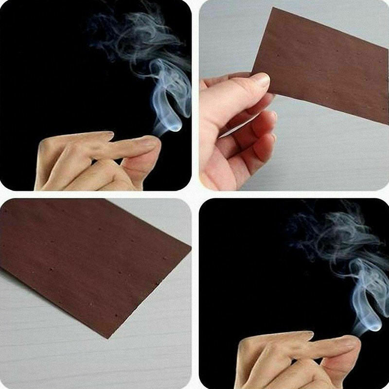 10x7cm Mystic Finger Hells Smoke Trick Smoking Illusion Paper Kids Magician G9T2