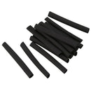 Black Assorted Sizes Heat Shrinkable Tube Sleeving Wrap Wire Kit 150Pcs X4Z6