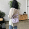 Retro Women Tote Bag Soft PU Shoulder Handbag Female Cloud Clutch (Purple) A#S