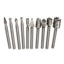 10pcs 3mm Shank Milling Rotary File Burrs Bit Set Wood Carving Rasps Set
