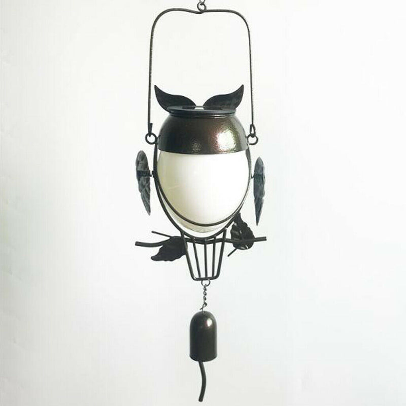 Solar Power Owl Bird Hanging Garden Colorful Night Light Outdoor Party Holiday