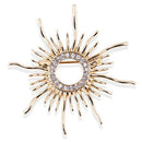 Enamel Sun Brooch Pin Women Rhinestone Crystal Scarf Coat Brooch 3C