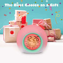 Kids Alarm Clock - Wake Up Light Digital Clock With 7 Colors Changing, Pres O4H2