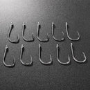 10pcs Stainless Steel Fishing Hooks 5/0 Fishhooks for Trichiurus Lepturus
