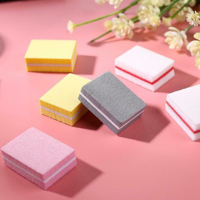 50pcs Sponge Nail Art Polish Buffing Blocks Sanding Grinding Manicure Buffers