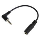 Right Angled 3.5mm 3pole Audio Stereo Male to 4 Pole Female Extension Cable