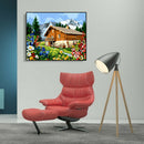 Painting By Numbers Kit DIY Flower Cottage Canvas Oil Art Picture Craft A