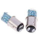 2Pcs/set BA15D 1157 24LED 1157 Blue Silicone Brake Steering Flash Car Light -OZ