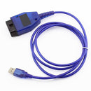 USB Cable KKL VAG-COM 409.1 OBDII II OBD Diagnostic Scanner For  /Seat PoME