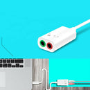 3.5mm Audio Headset Mic Y Splitter Cable Adapter TRRS to 2 TRS For Tabs, Laptop