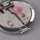 Woman makeup compact pocket tower mirrors portable double-side folding mirrorJ!j