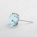 Mermaid Bubble Studs Earrings Blue Seaweed Cushion Fishtail Earring for Wom D9L4