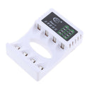 4 Slot Battery Fast Chargers For AA AAA Rechargeable NIMH NiCd Battery White