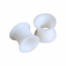2 Pcs Gauge 10mm Silicone Tunnel Ear Plug Expander Stretcher (White) D7H4
