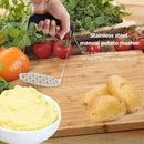 Manual Potato Mud Masher Stainless Steel Vegetable Fruits Kitchen Accessory