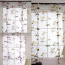 2xBeauty Floral Roman Curtain Sheer Rod Pocket Tab Top Window Voile Drape 32x40"