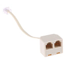1Pc telephone RJ11 male line to double female jack filter splitter adapter M&O