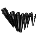 8 pcs Black Acrylic Ear Strecher Expander Taper Stretching Plug 4mm-18mm