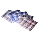 Men Cotton Plaid Handkerchief Formal Suits Decorative Square Grid Hanky  YTH