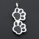Bear Paw Shape Cremation Memorial Charms Jewellery Metal Urn Pendant for Pet