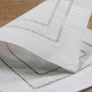 23*15cm White Hemstitch Dinner Napkins Ladder Cotton Linen Cloth Table  YNK