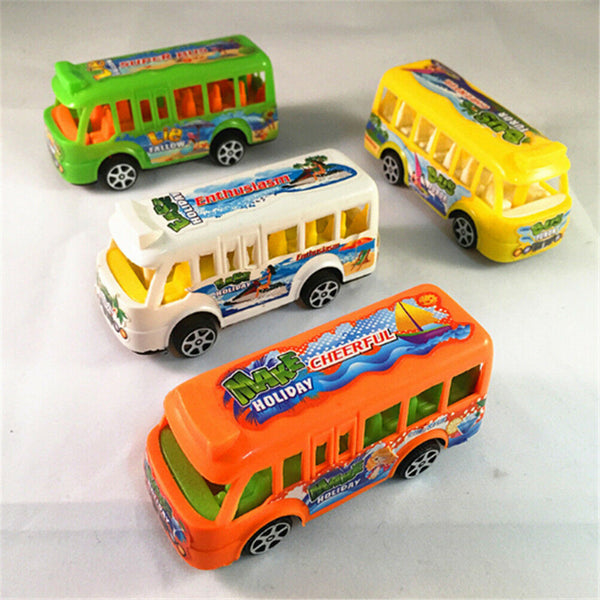 Plastic School Bus Kids Toys American Student Pull Back Kids Gifts Toys ME