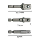 3pcs Hex Shank Drive Screwdriver Drill Bit Electric Socket Wrench Adapter