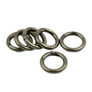 6pcs Alloy Round Circle Rings Spring Snap Hooks Clip For Handbag Strap