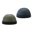 2 Pieces Fashion Cotton Skullcap Retro Roll up Edge Docker Hat Adjustable