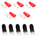 10pcs/Set Car Audio Power Ground Wire Ring Terminals 6 AWG Gauge M8 Connectors