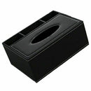 Leather Tissue Box Remote Control Holder Multifunctional Desktop Organizer  D5U4