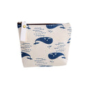 Cute Cartoon Animals Canvas Coin Purse Key Wallet Mini Storage Bagï¼ˆwhaleï¼‰