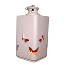 Nordic Modern Hollow Out Metal Candle Holder Butterfly Candlestick Pink