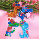 4pcs DIY Full Drill Special Shaped Diamond Painting Animals Bag Keychains