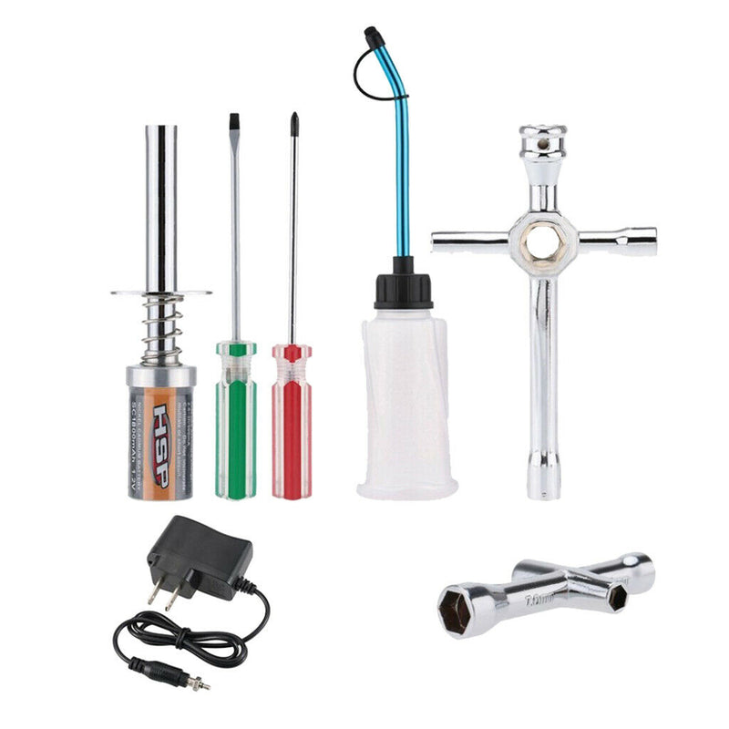 7Pcs RC Methanol Oil Truck Starter Screwdriver Igniter Tool Fuel Filler Set RC