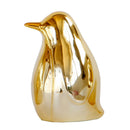 2pieces Golden Bird Statue Desktop Ceramic Display Home Office Decor M+L