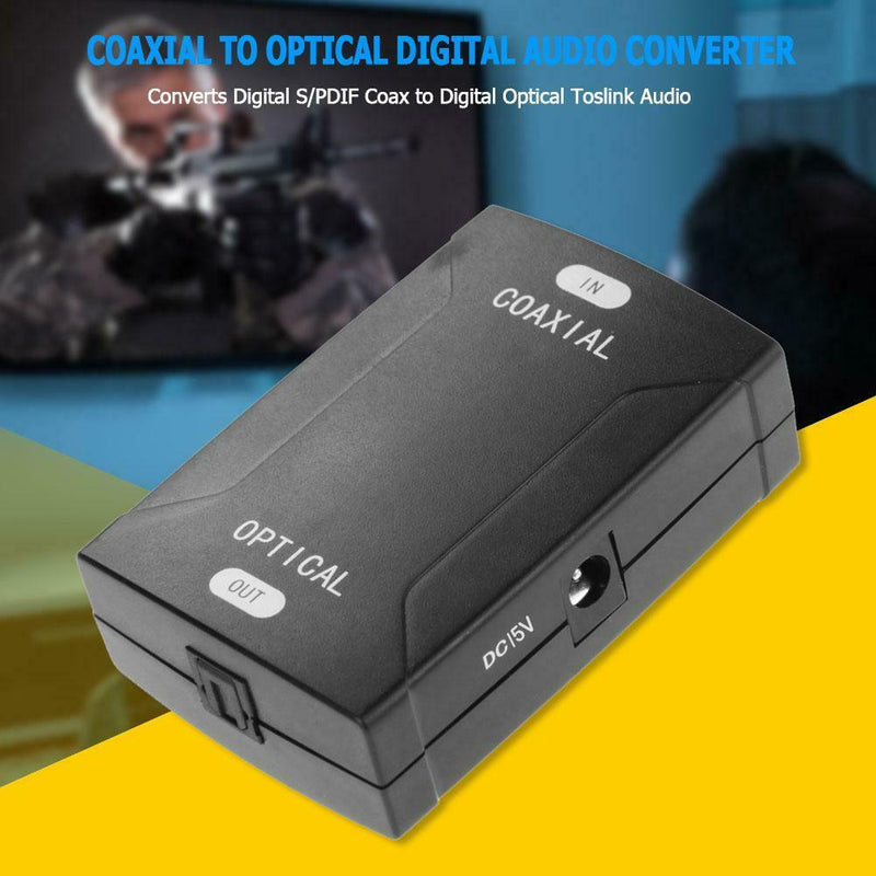 EU Coaxial RCA to Optical ToSlink SPDIF Digital Audio Converter Adapter