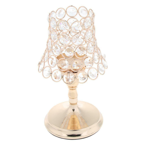 22cm Desk Lamp Crystal Votive Tealight Candle Holder for Wedding Venue Decor