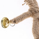 2Pcs Bird Toys Natural Rope Scarecrows Cage Swing Parrot Foraging Chew Shredder