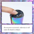 Nail Stamper Holographic Head Colorful Handle Shining Clear Silicone Stampe J4V3