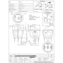 Headlight Fog Light Lamp Control Switch On-Off Rocker Switch +Mounting Base