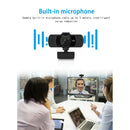 C6 Rotatable USB 2K 1080P Webcam with Mic HD Camera for PC Laptop Conference