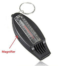 4IN1 Compass Thermometer Whistle Magnifier Versatile with Keychain Travel A
