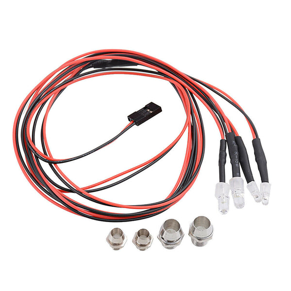 4x LED Headlight Taillight for 1/5 1/8 1/10 1/12 1/16 RC Car DIY Accessories