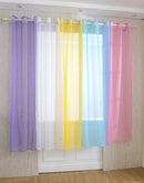 White Sheer Eyelet Telylene Window Treatment Curtain Drape Valance 1x2.1M