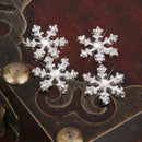20 Pcs Mixed Rhinestone Snowflake Buttons Embellishments for Craft Buttons
