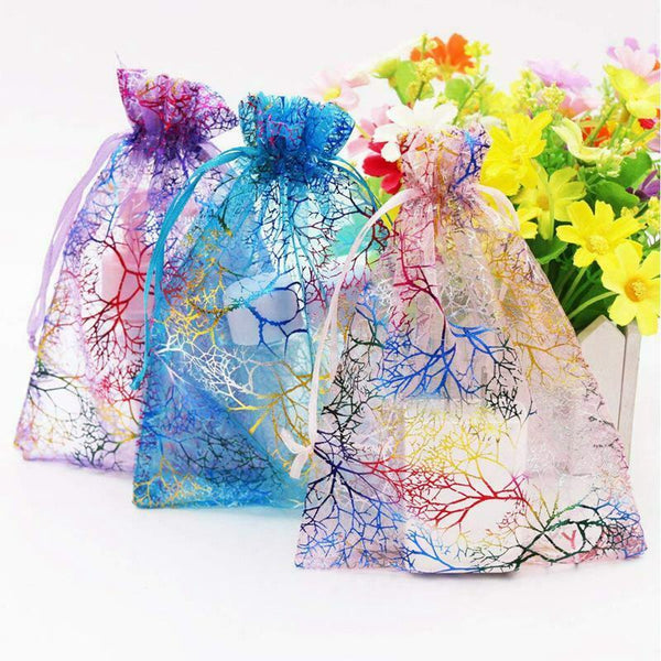 Color mixing Coralline Organza Gift Bags, Wedding Favor Party Jewelry Candy H8C4