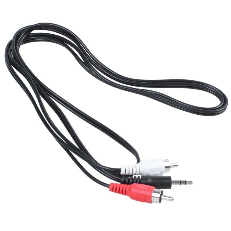 3.5mm Headphones Plug Jack to 2 x RCA AV Audio Cable O7L3